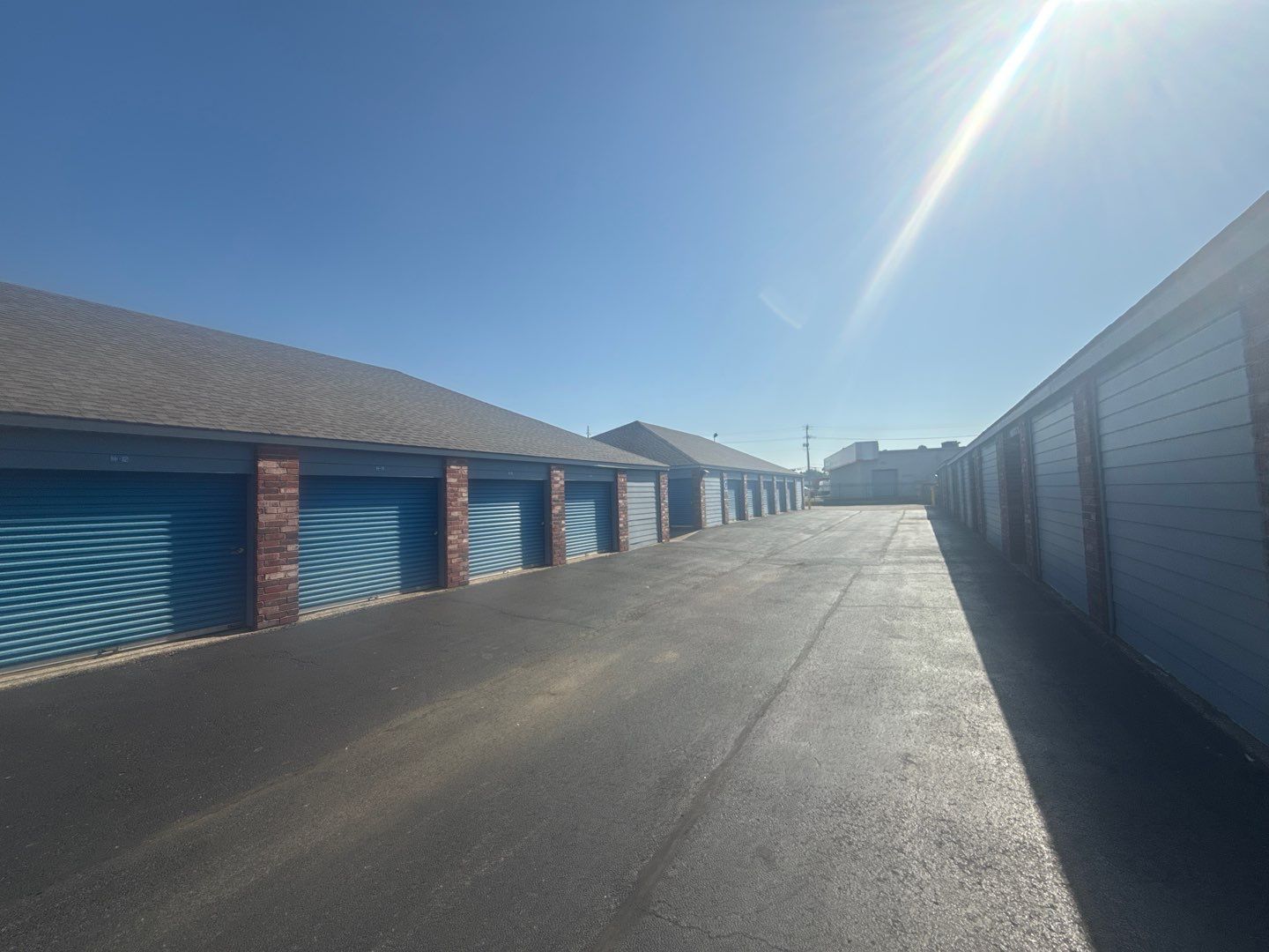 Completed commercial storage facility roof