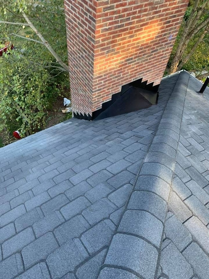 Soldered chimney flashing angle