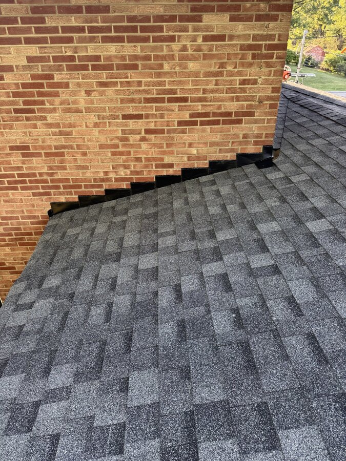 Completed soldered chimney flashing