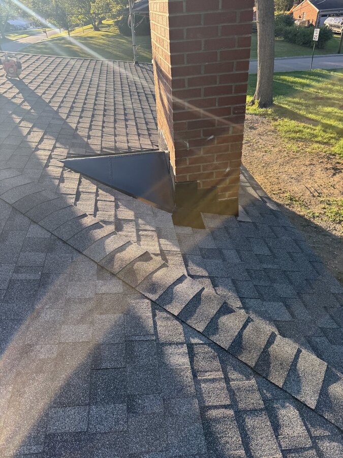 Completed soldered step flashing run